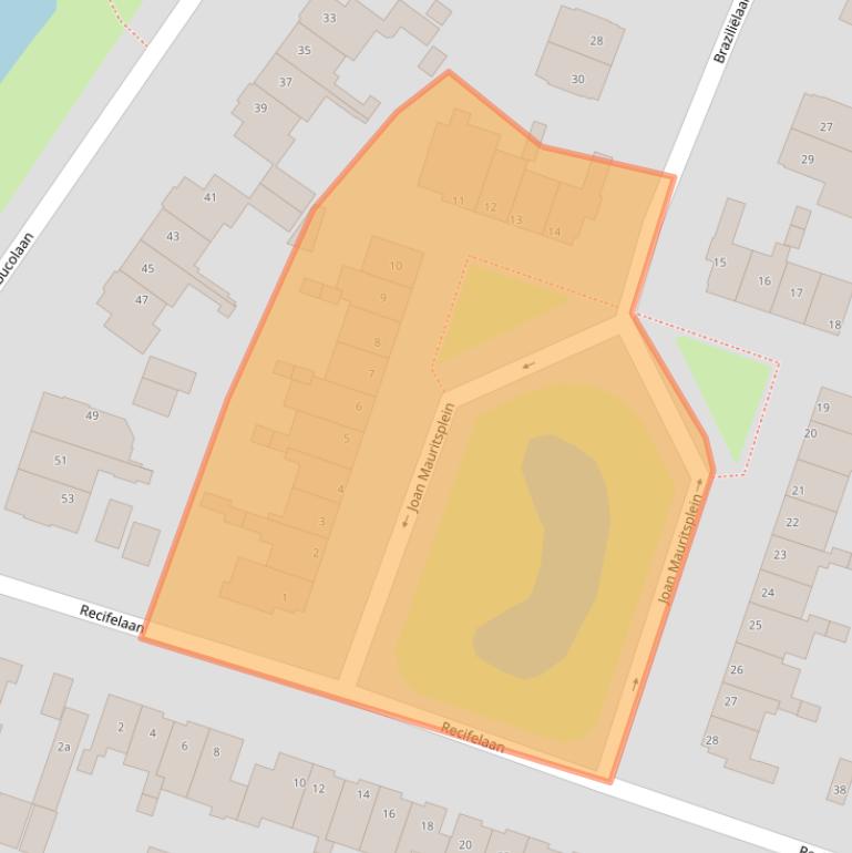 Kaart van postcodegebied 2051LP.