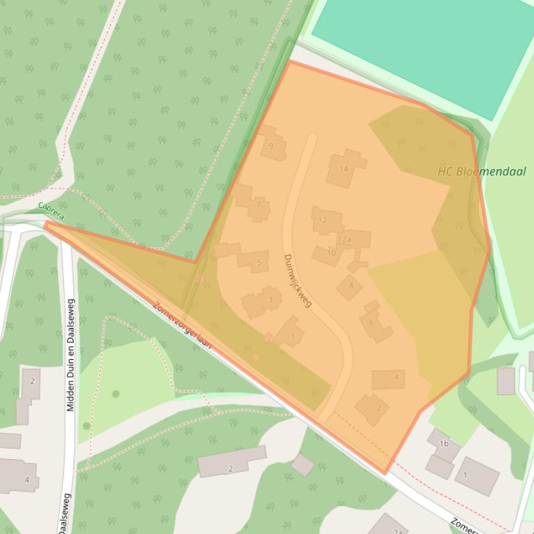 Kaart van postcodegebied 2061AB.