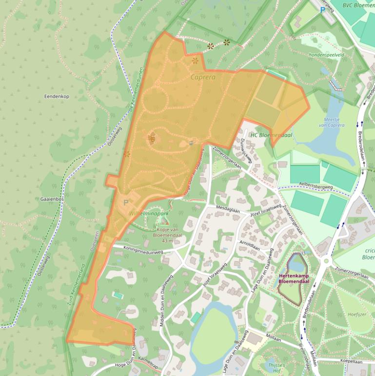 Kaart van postcodegebied 2061AG.