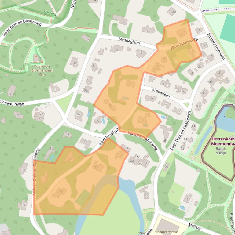 Kaart van postcodegebied 2061AJ.