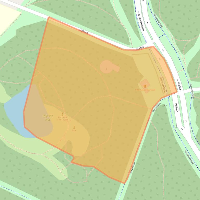 Kaart van postcodegebied 2061BD.