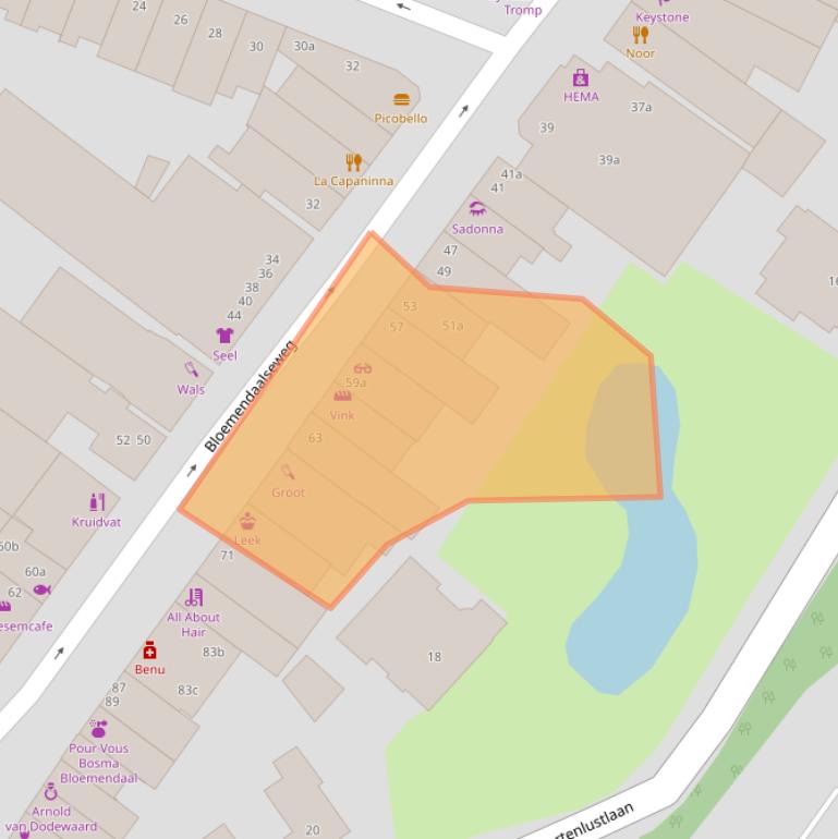 Kaart van postcodegebied 2061CC.