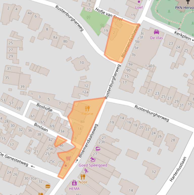 Kaart van postcodegebied 2061CK.