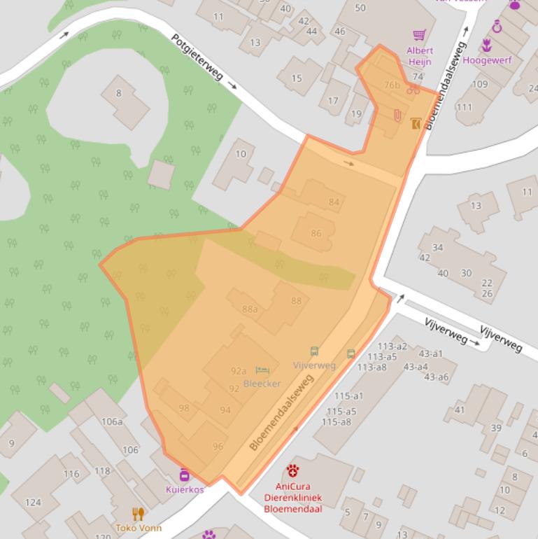 Kaart van postcodegebied 2061CN.