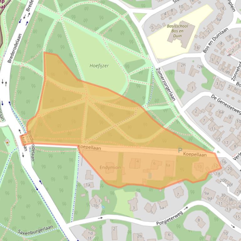 Kaart van postcodegebied 2061CV.