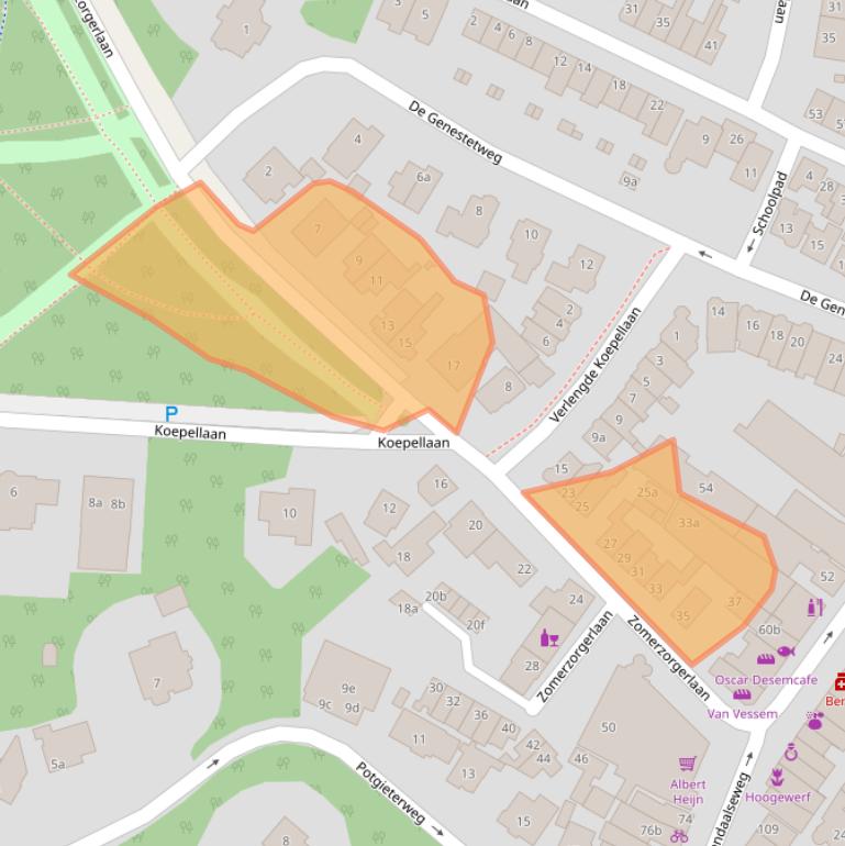 Kaart van postcodegebied 2061CW.