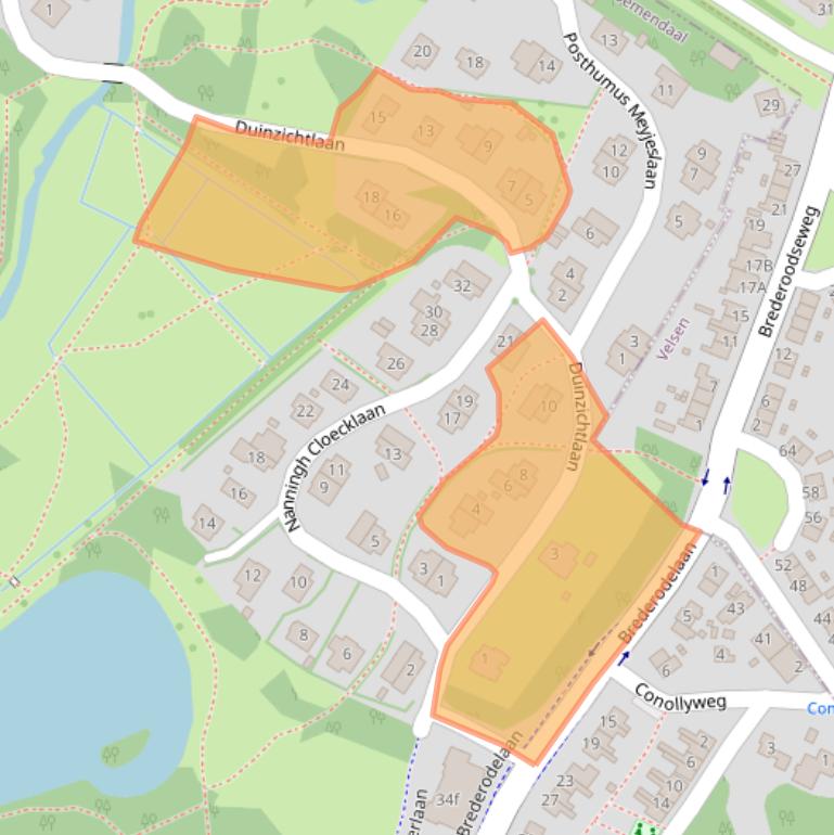 Kaart van postcodegebied 2061DA.