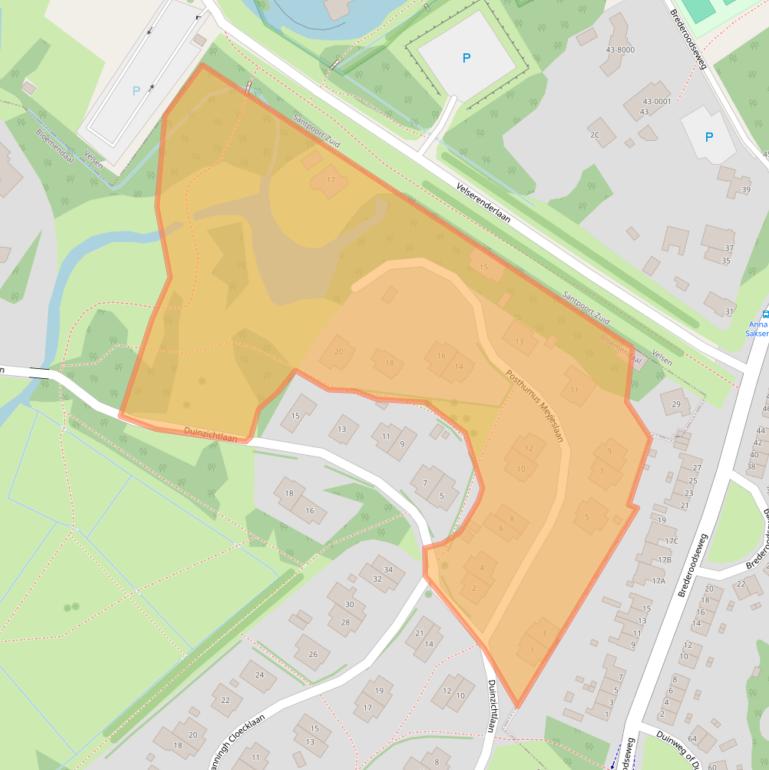 Kaart van postcodegebied 2061DC.