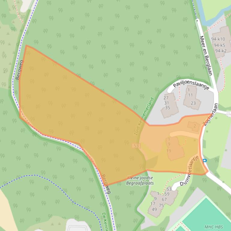 Kaart van postcodegebied 2061DH.