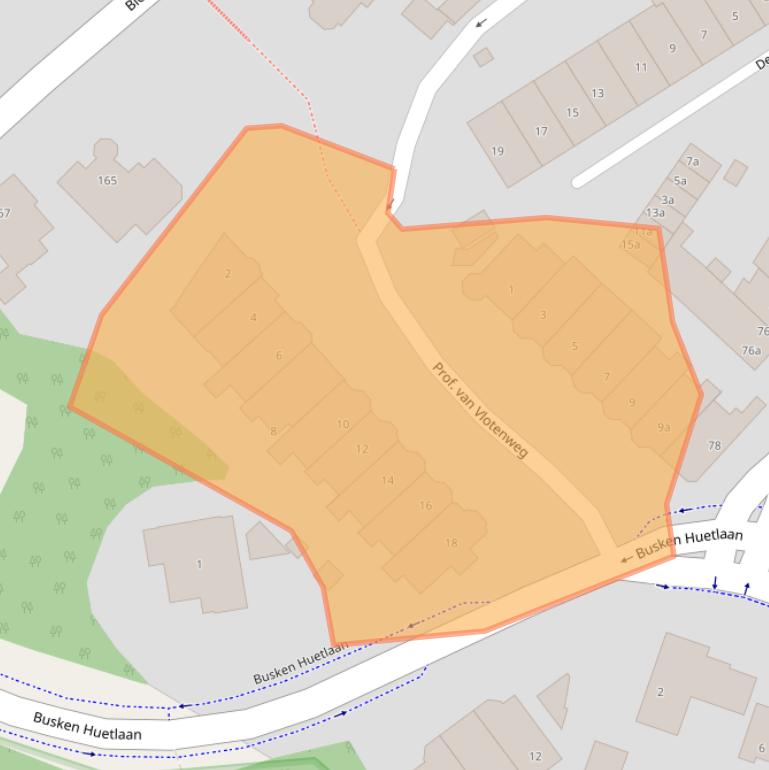 Kaart van postcodegebied 2061EB.