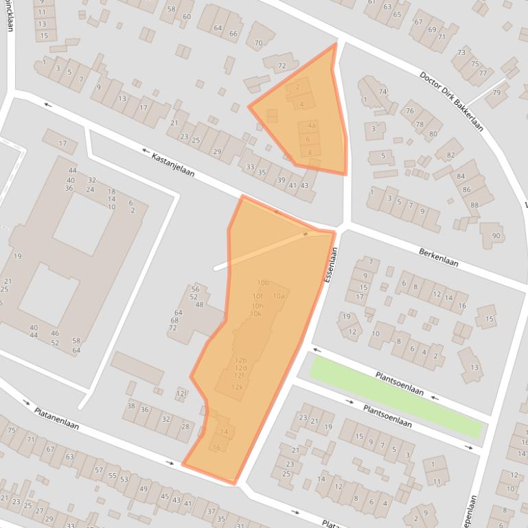 Kaart van postcodegebied 2061GB.