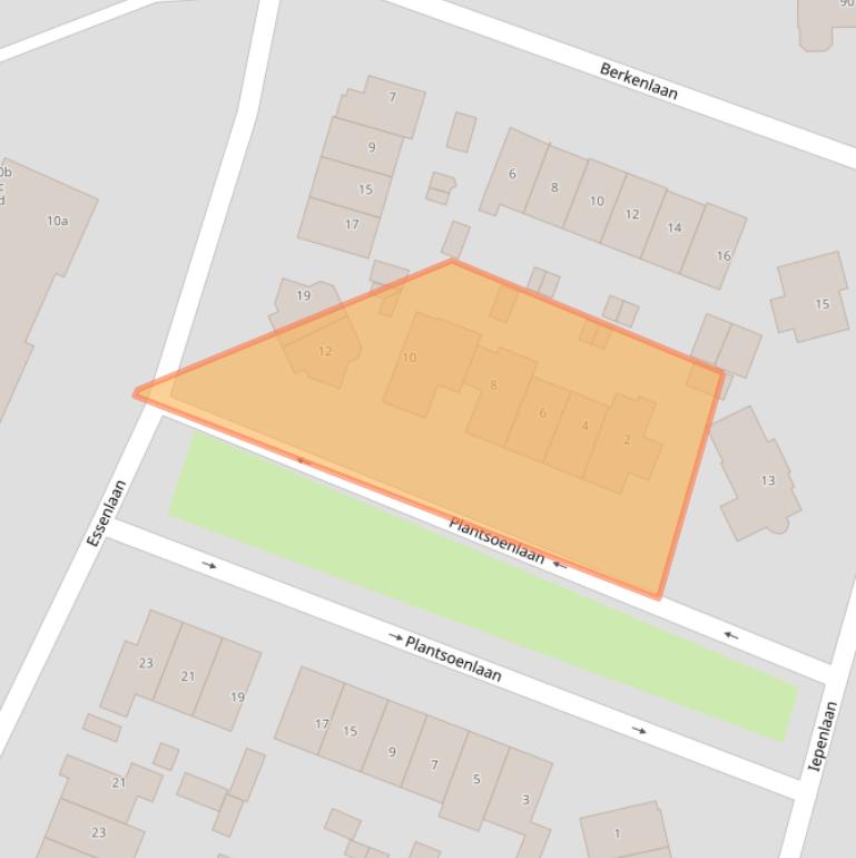 Kaart van postcodegebied 2061GD.