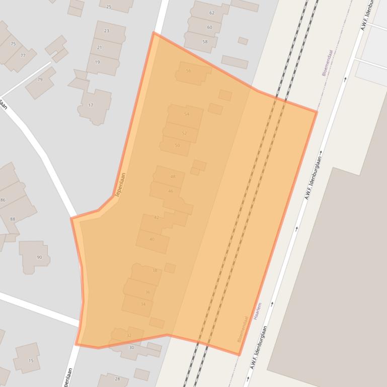 Kaart van postcodegebied 2061GL.