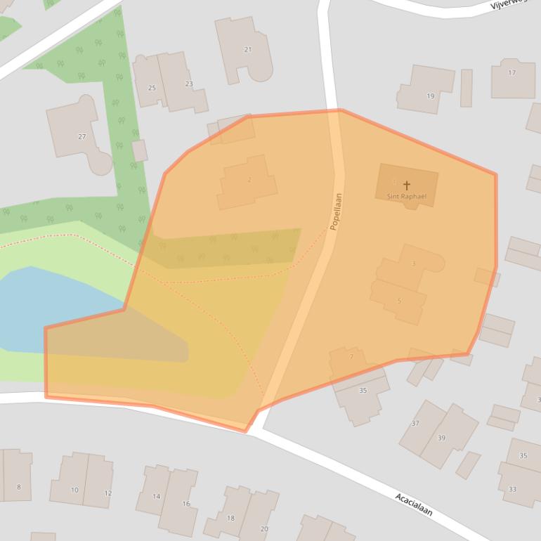 Kaart van postcodegebied 2061GS.