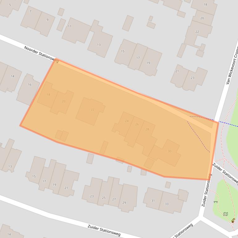 Kaart van postcodegebied 2061HJ.