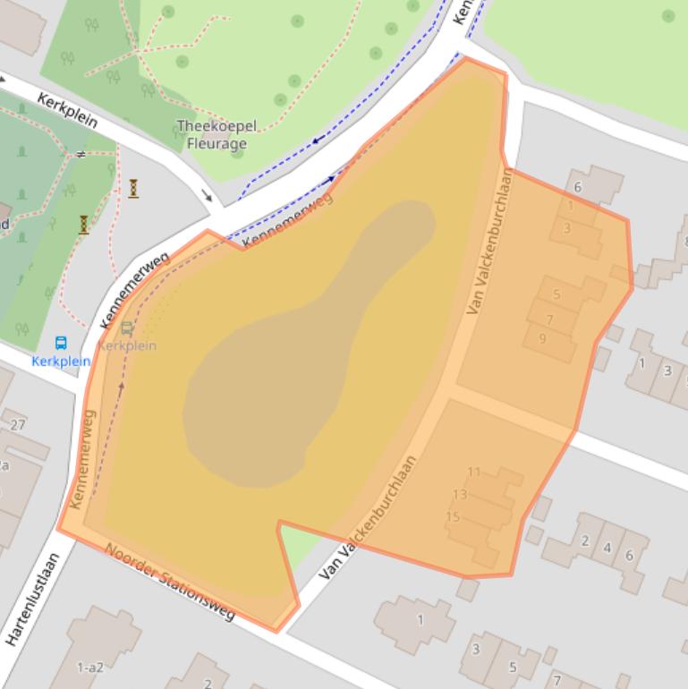 Kaart van postcodegebied 2061HP.