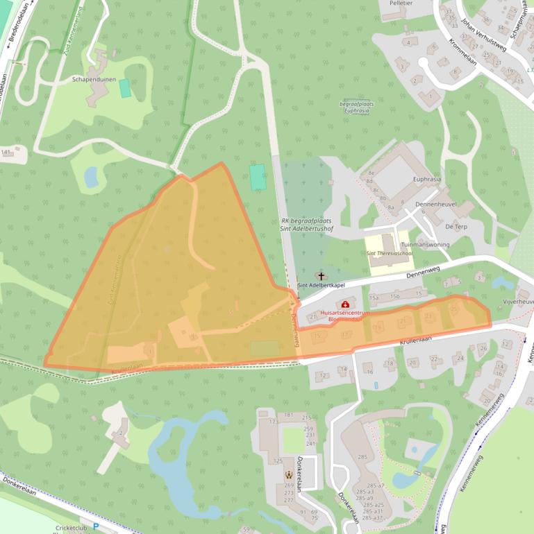 Kaart van postcodegebied 2061HT.