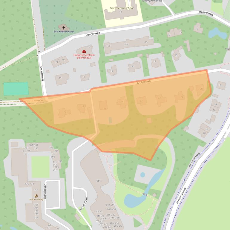 Kaart van postcodegebied 2061HV.