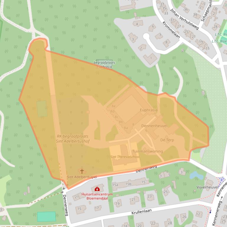 Kaart van postcodegebied 2061HX.