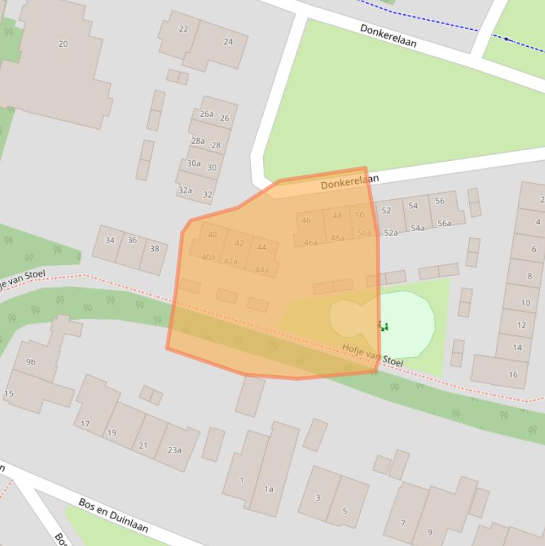 Kaart van postcodegebied 2061JN.