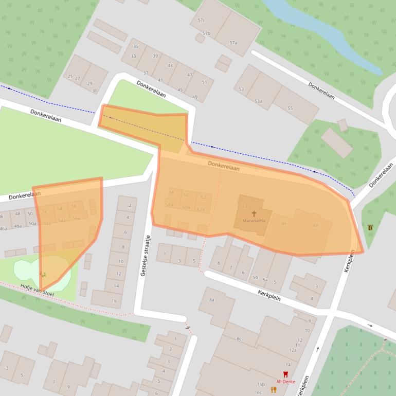 Kaart van postcodegebied 2061JP.