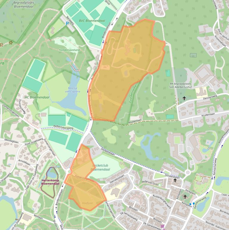 Kaart van postcodegebied 2061JR.