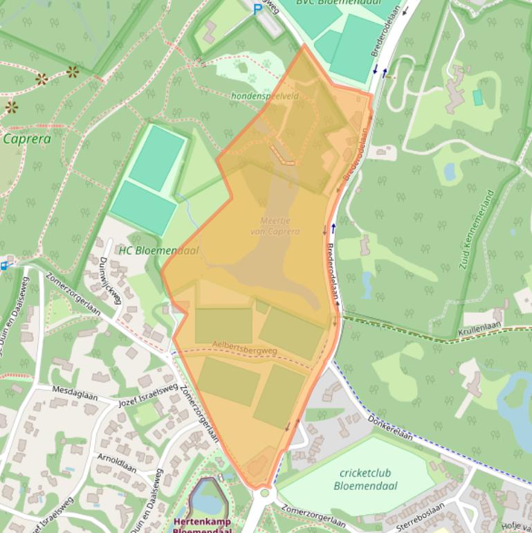 Kaart van postcodegebied 2061JS.