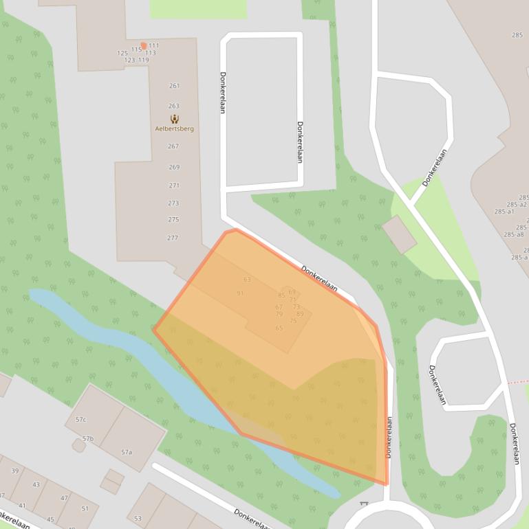 Kaart van postcodegebied 2061JT.