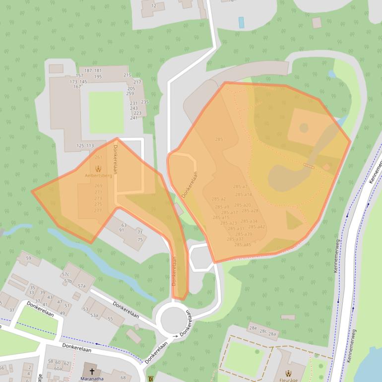 Kaart van postcodegebied 2061JZ.