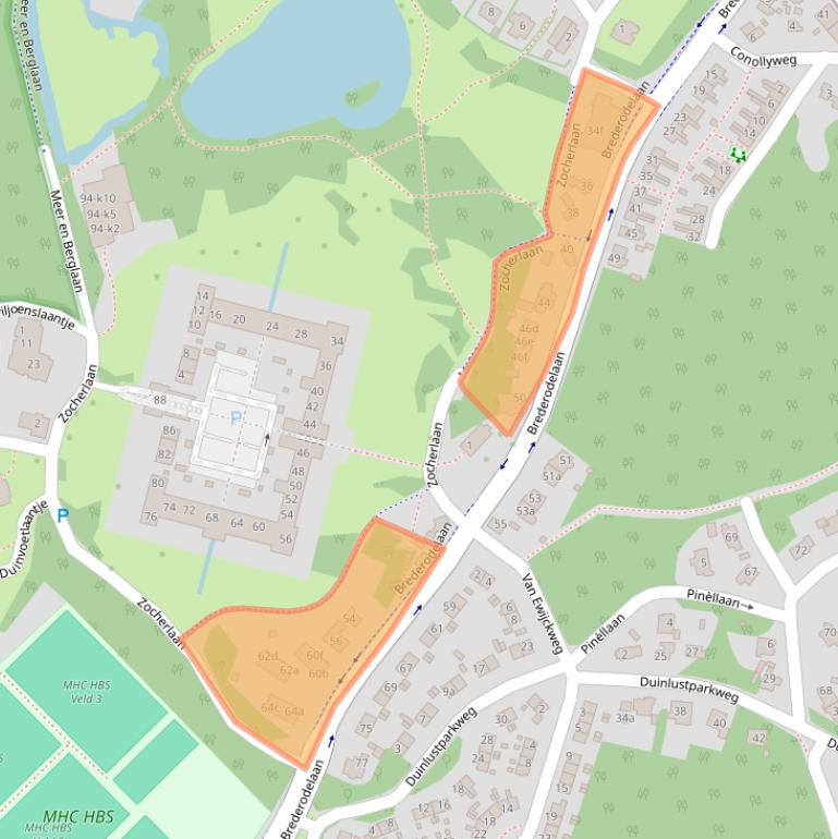 Kaart van postcodegebied 2061KK.