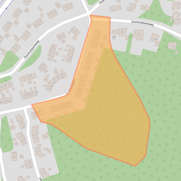 Kaart van postcodegebied 2061KN.