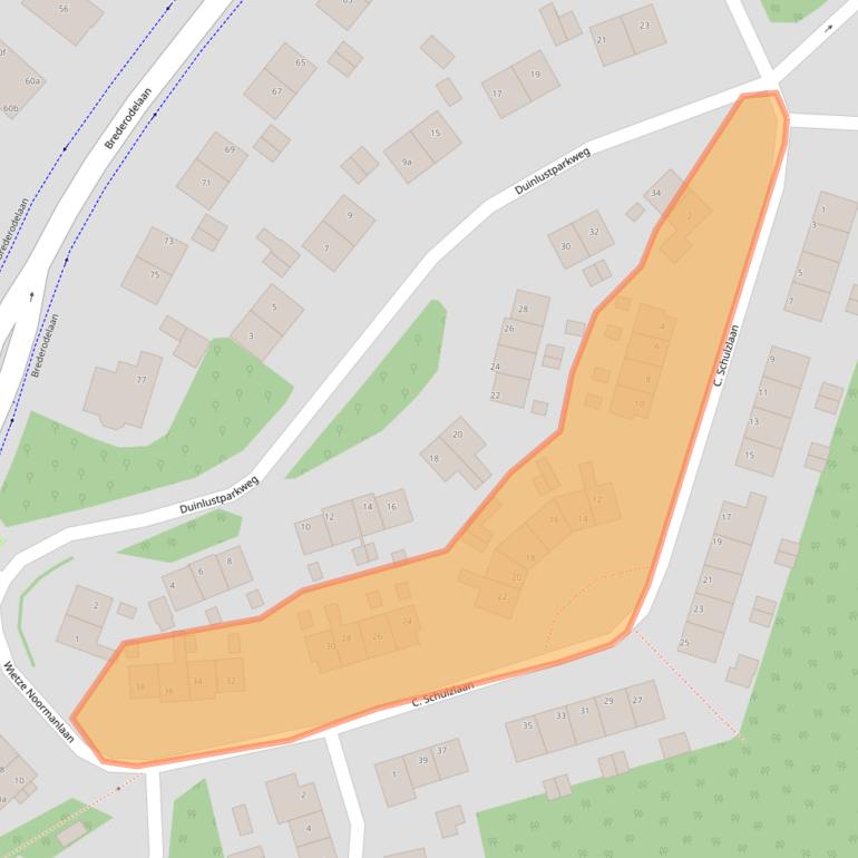 Kaart van postcodegebied 2061KR.