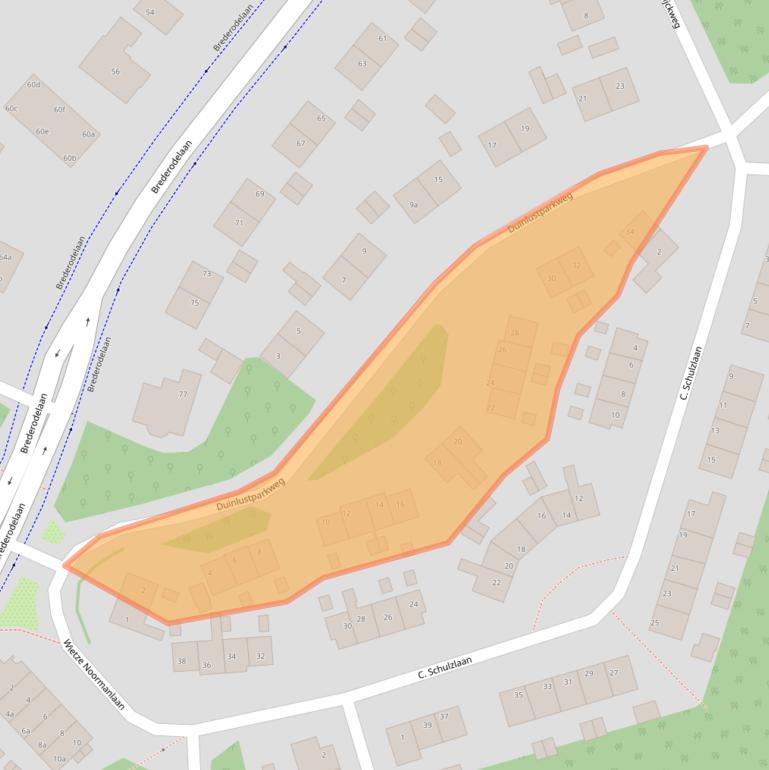 Kaart van postcodegebied 2061LC.