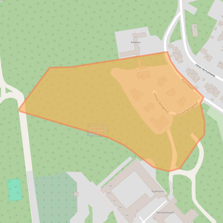 Kaart van postcodegebied 2061LG.