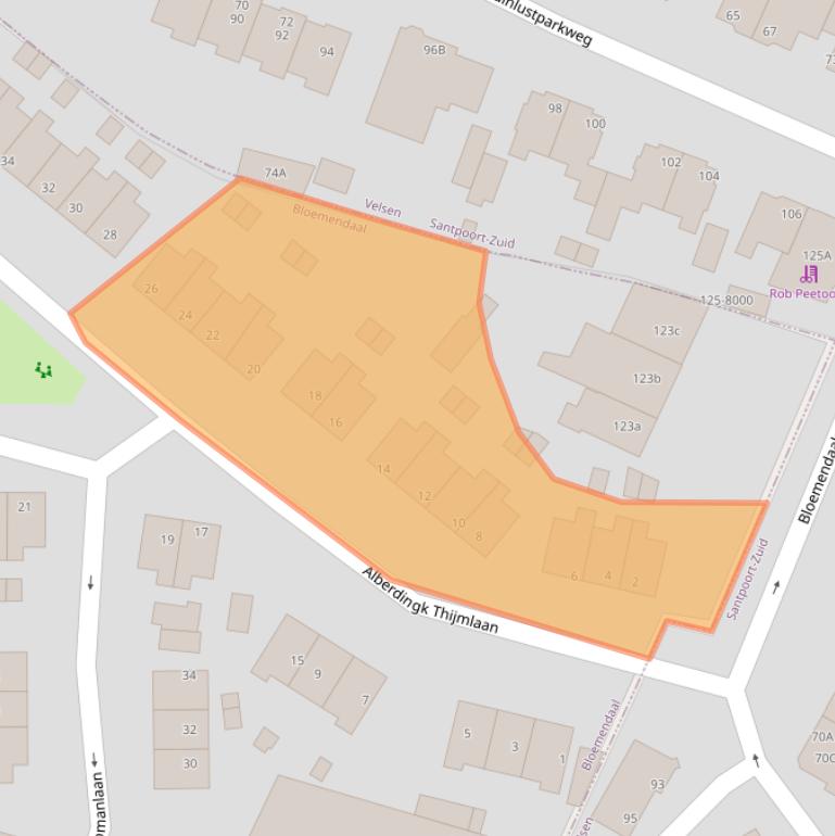 Kaart van postcodegebied 2061LV.