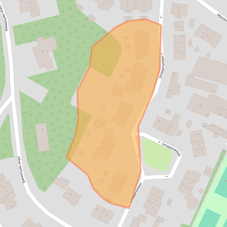 Kaart van postcodegebied 2061LX.
