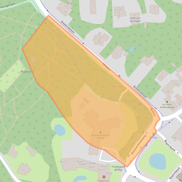 Kaart van postcodegebied 2061SC.
