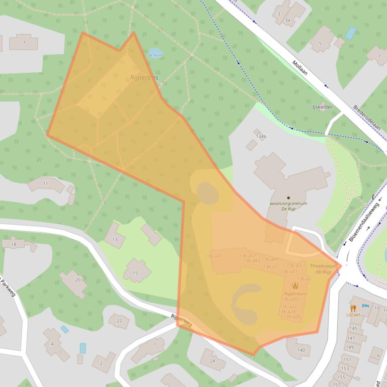 Kaart van postcodegebied 2061SE.