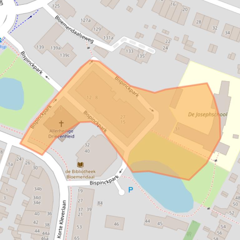 Kaart van postcodegebied 2061SG.