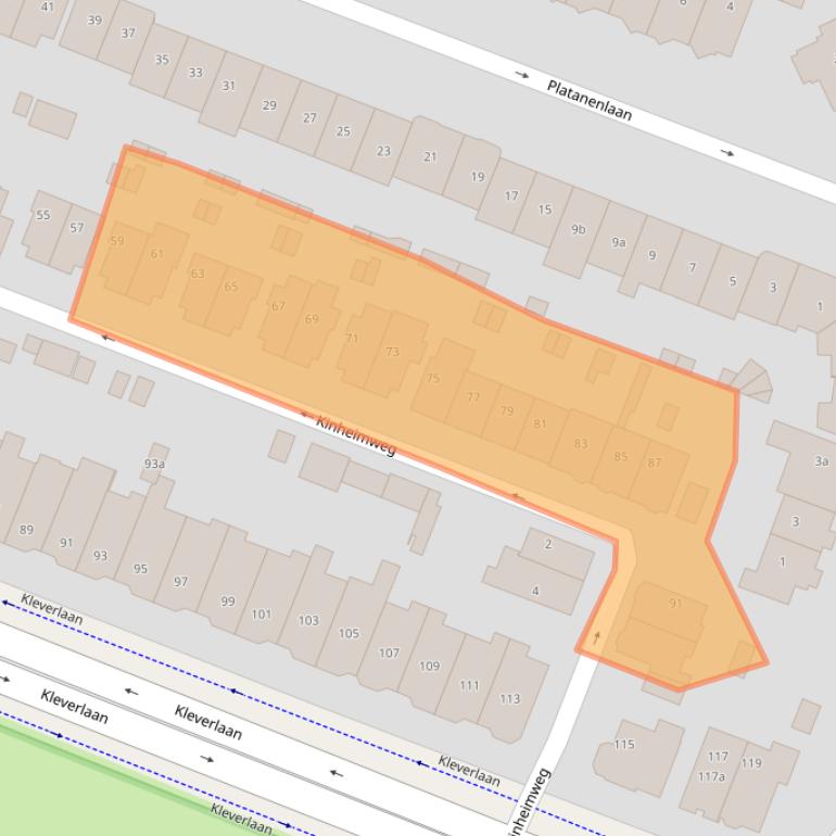 Kaart van postcodegebied 2061TM.