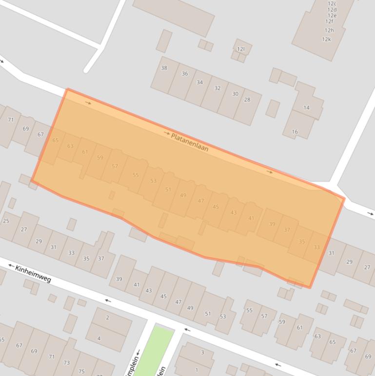 Kaart van postcodegebied 2061TR.