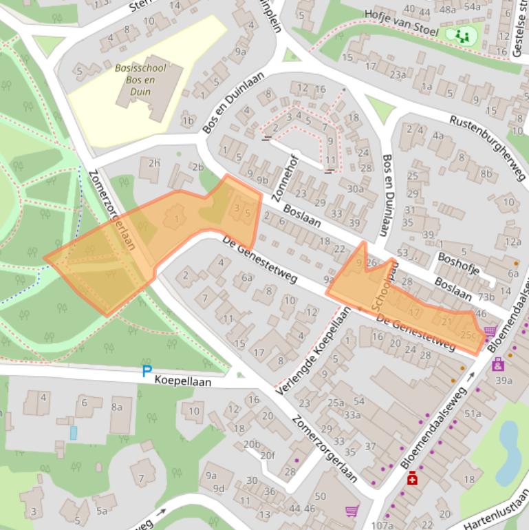 Kaart van postcodegebied 2061VA.