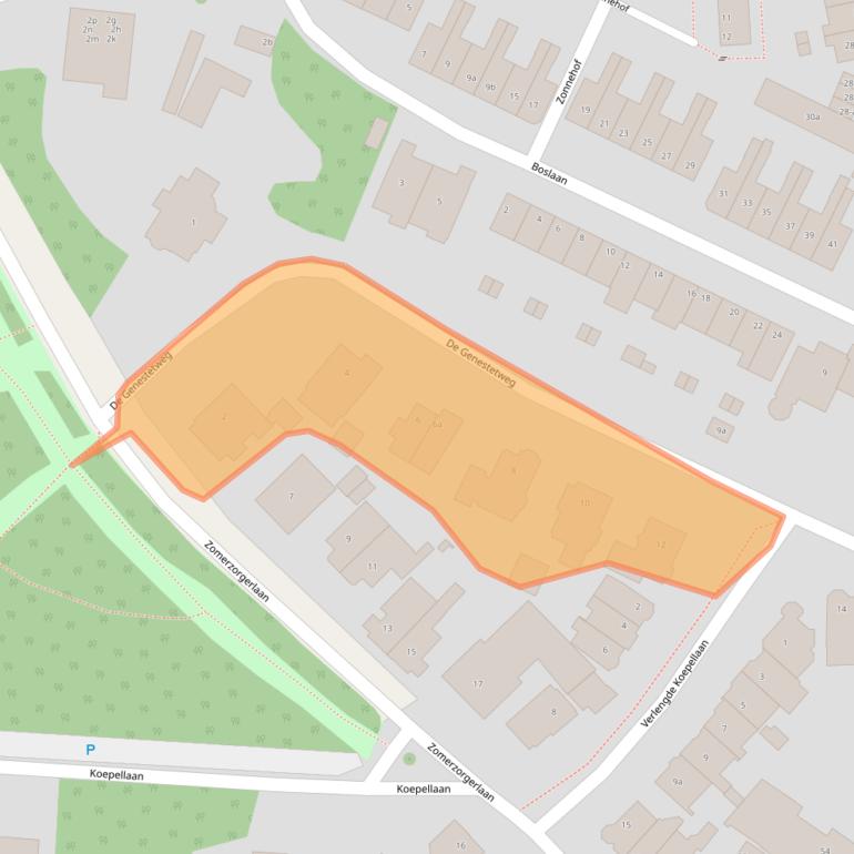 Kaart van postcodegebied 2061VB.