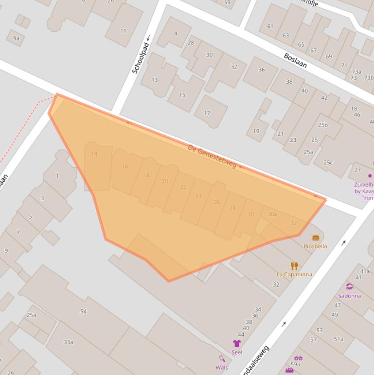 Kaart van postcodegebied 2061VC.