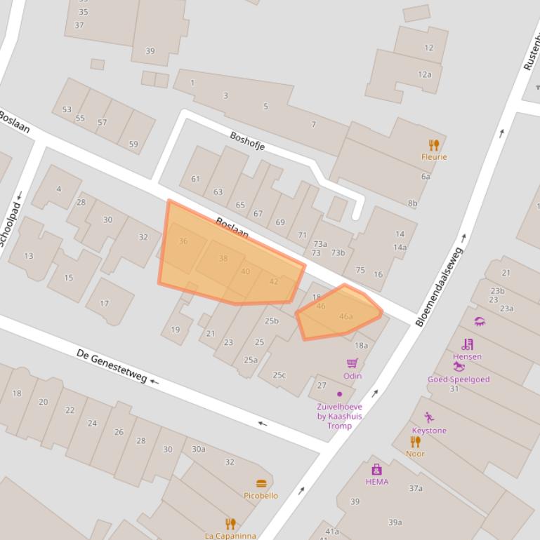 Kaart van postcodegebied 2061VK.