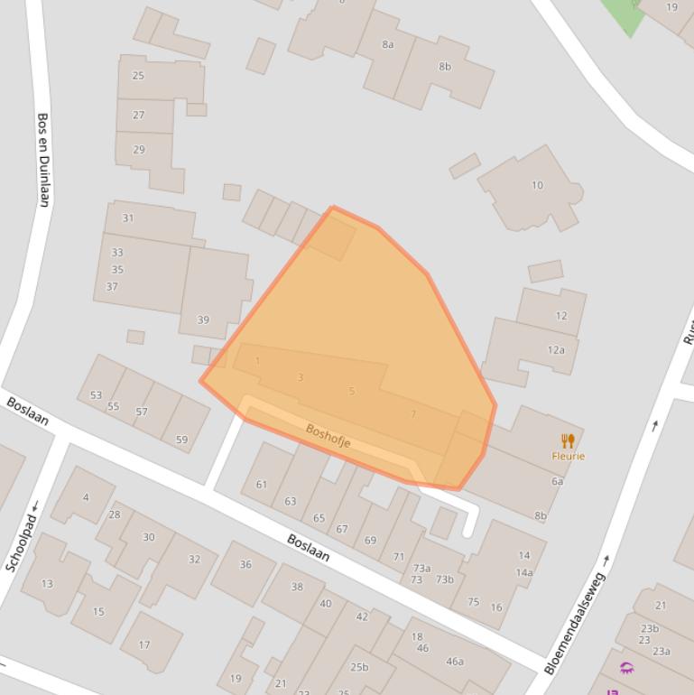 Kaart van postcodegebied 2061VW.