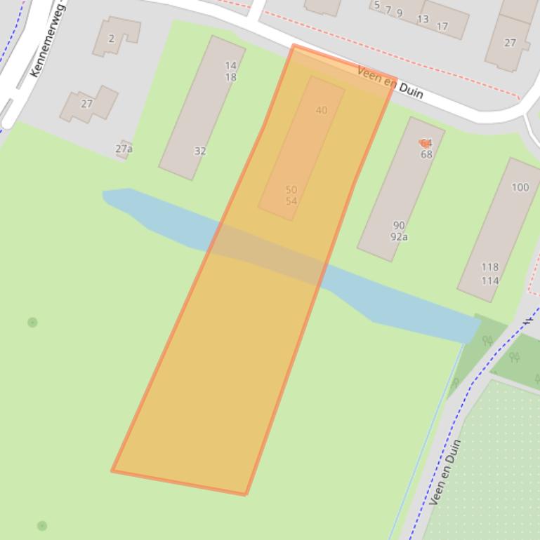 Kaart van postcodegebied 2061XG.