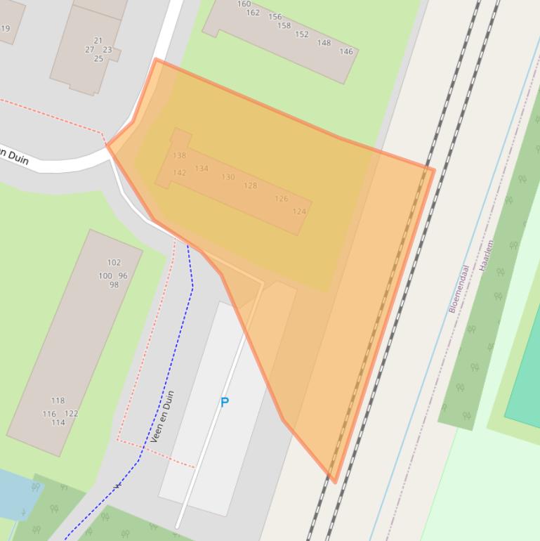 Kaart van postcodegebied 2061XK.