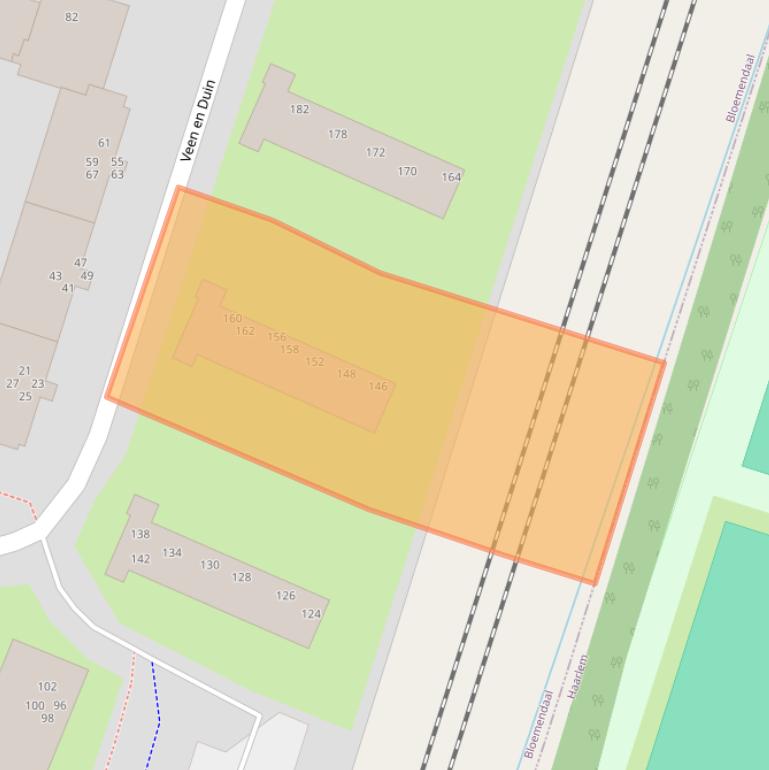 Kaart van postcodegebied 2061XL.