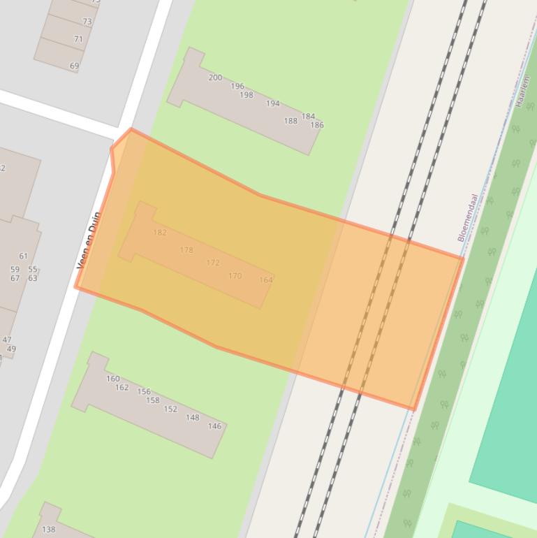 Kaart van postcodegebied 2061XM.